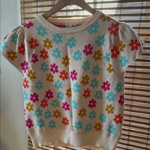 THML Cream Sweater with Multicolor Floral Pattern